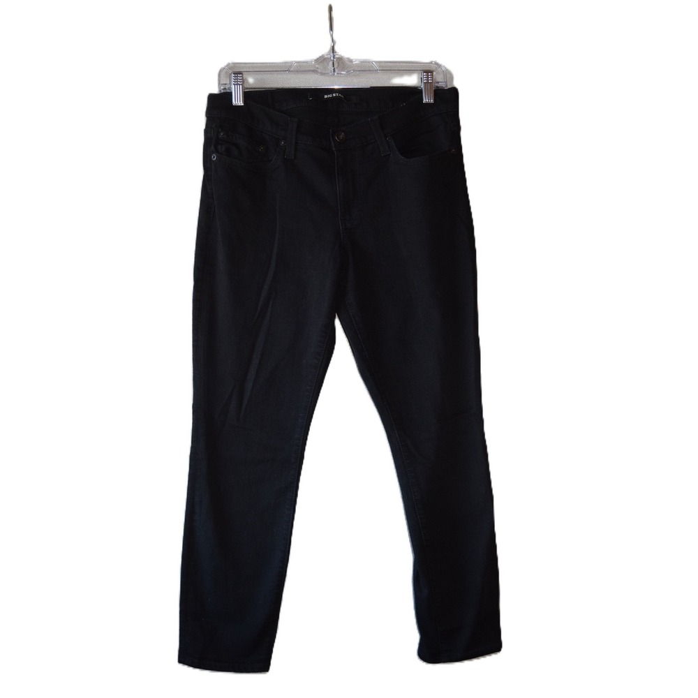 Big Star Jeans Women 30 Black Excellent Stretch Straight Leg Denim Pants
